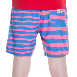 Boardies Apparel The‎ Double Stripe Blue & Pink Board Shorts